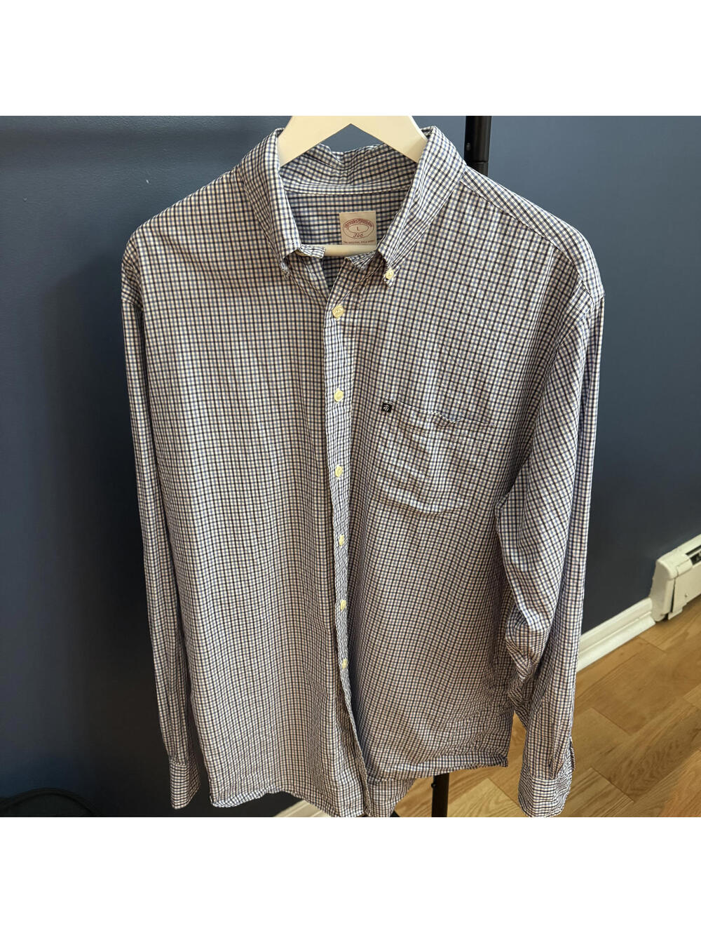 Brooks Brothers 346 Gingham Check Shirt Men’s L Cotton Malaysia